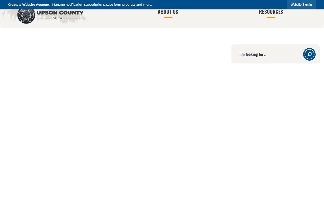 Upson County arrest records and Sheriff charge records