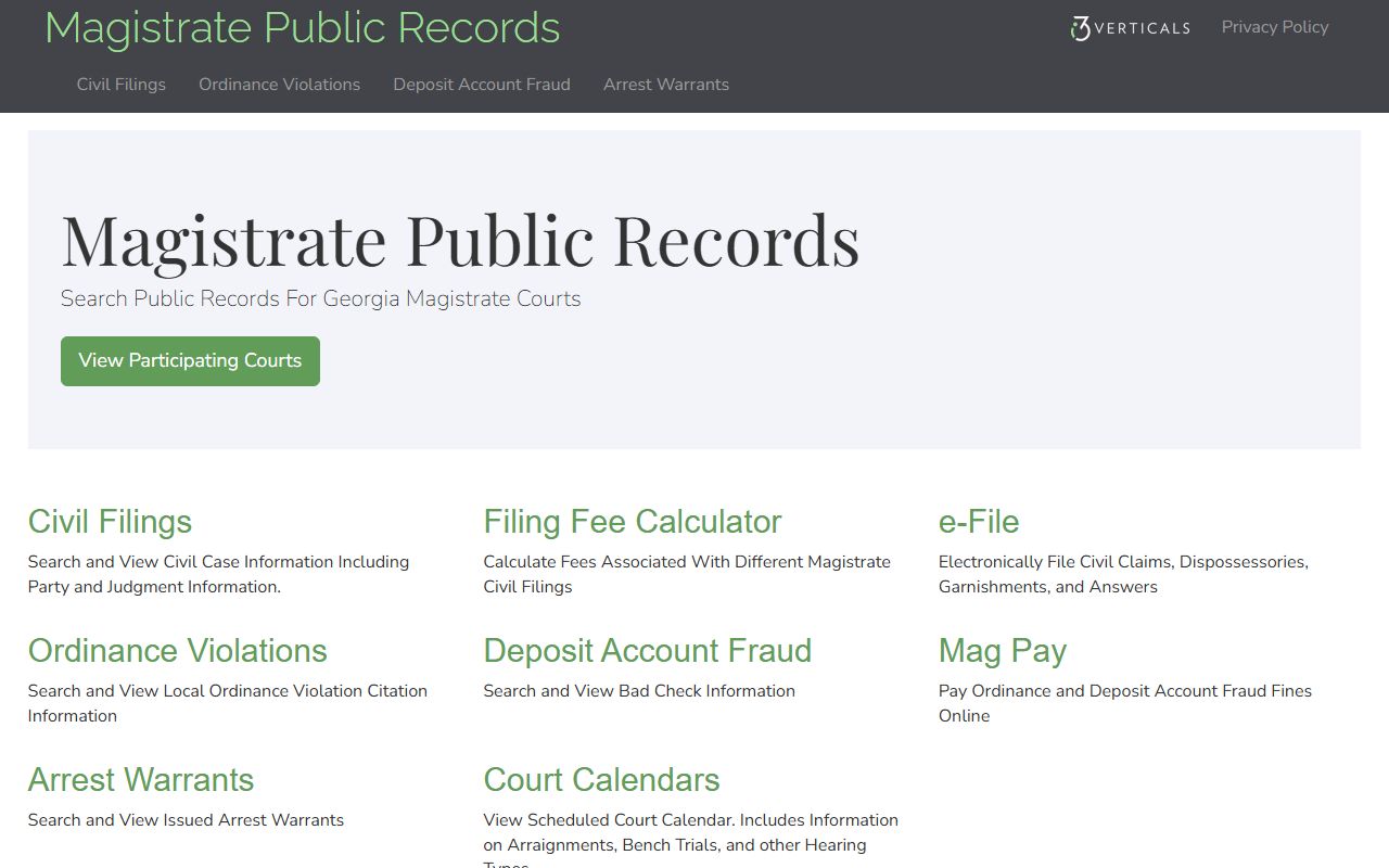 Upson County court records Georgia Magistrate Public Records portal